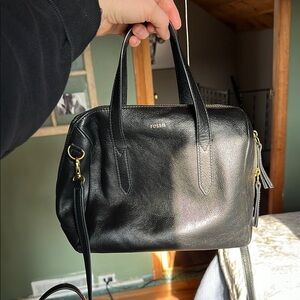 Fossil Black Satchel Bag